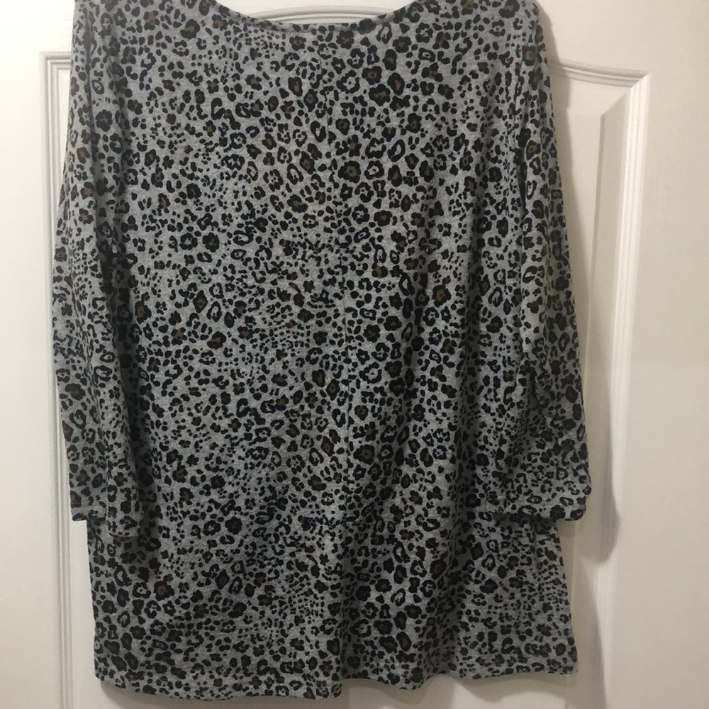 SHARAGANO LADIES TOP LEOPARD PRINT SZ XL - Picture 5 of 12